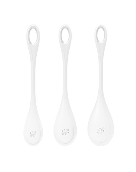 Набор йони бусин Satisfyer Yoni Power 1 White, диаметр 2-2,5-3см, вес 22-46-74гр SO6735 SO6735 фото