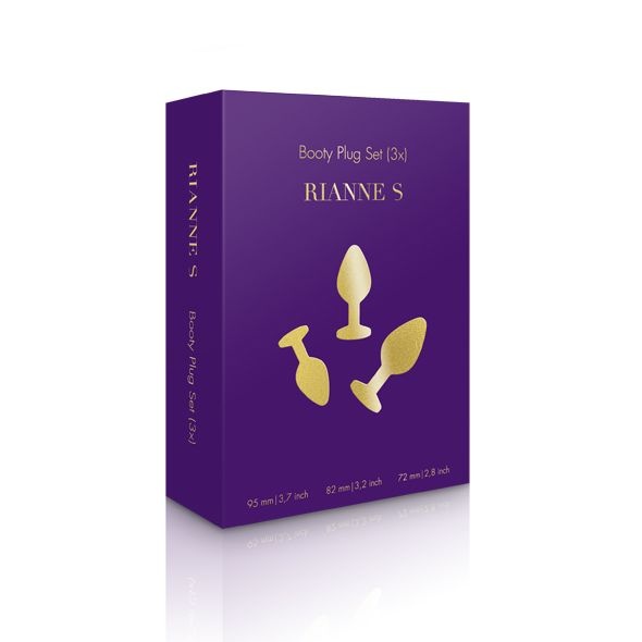 Набор анальных пробок с кристаллом Rianne S: Booty Plug Set Purple, диаметр 2,7см, 3,5см, 4,1см SO3908 SO3908 фото