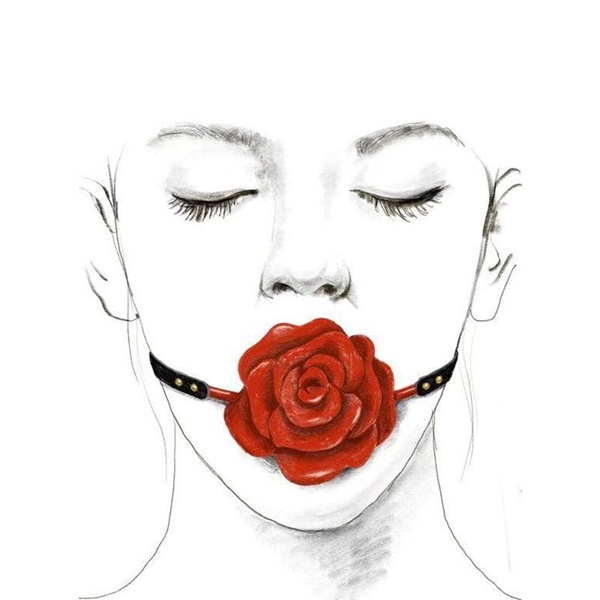 Розкішний кляп у вигляді троянди Zalo - Rose Ball Gag, подвійне використання , SO6690 SO6690 фото