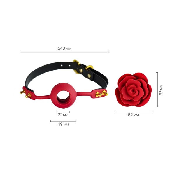 Роскошный кляп в виде розы Zalo - Rose Ball Gag, двойное использование SO6690 SO6690 фото