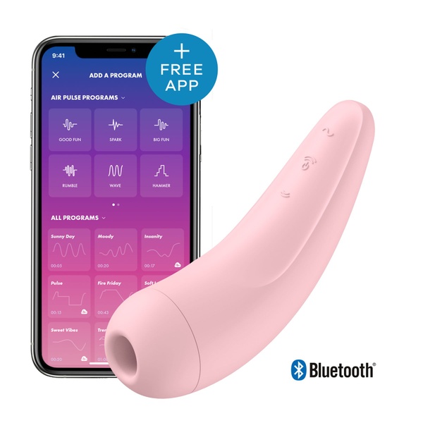 Вакуумный клиторальный стимулятор Satisfyer Curvy 2+ Pink с управлением через интернет SO3782 SO3782 фото