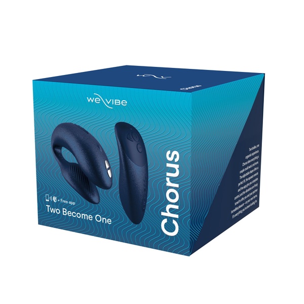 Смарт-вибратор для пар We-Vibe Chorus Cosmic Blue, сенсорное управление вибрациями сжатием пульта SO6919 SO6919 фото