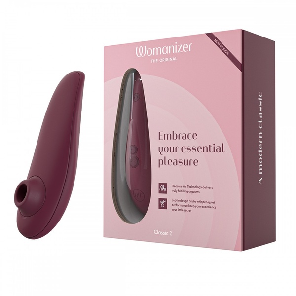 Вакуумний кліторальний стимулятор Womanizer Classic 2 Bordeaux , W44090