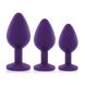 Набор анальных пробок с кристаллом Rianne S: Booty Plug Set Purple, диаметр 2,7см, 3,5см, 4,1см SO3908 SO3908 фото 4