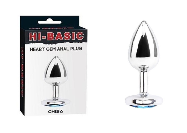 Анальная пробка с камнем Chisa HI-BASIC heart gem anal plug , CH96322