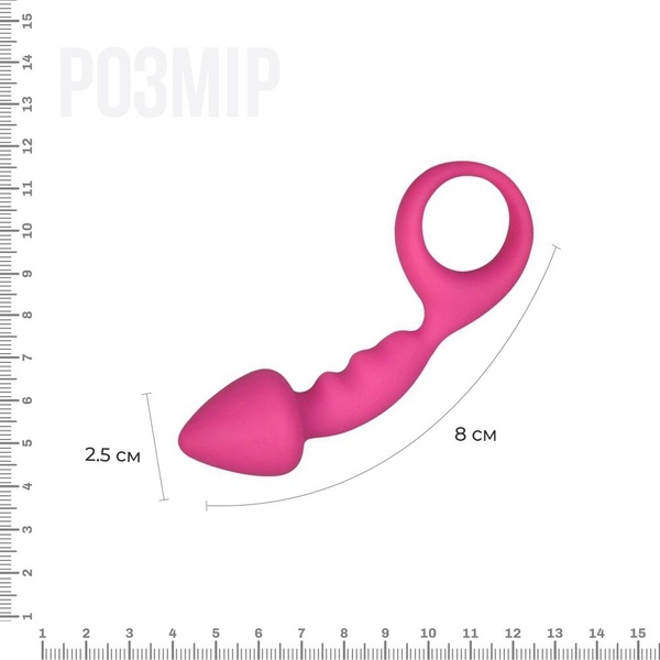 Анальная пробка Adrien Lastic Budy Pink со стимулирующей ножкой, макс. диаметр 2,5см Розовый AD20081 AD20081 фото