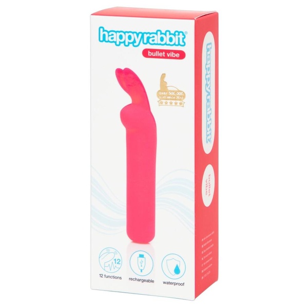 Мини вибратор Happy Rabbit Rechargeable Bullet Pink , FS84677