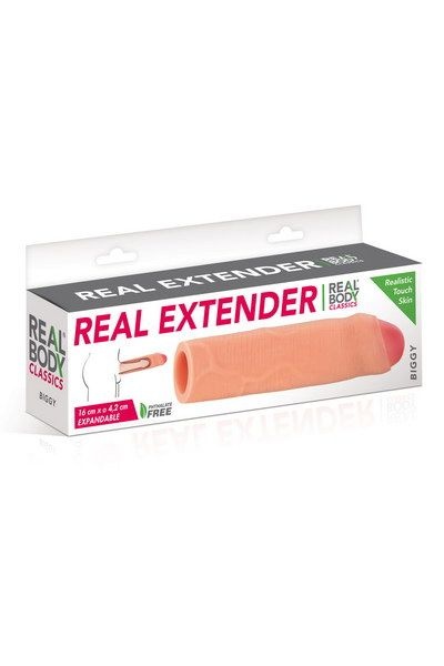 Насадка на член Real Body — Real Extender BIGGY із закритою головкою , SO3720 SO3720 фото