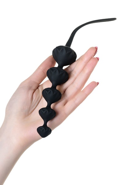 Набор анальных бус Satisfyer Beads Black, силикон, макс. диаметр 3,3 см и 3,5 см Черный SO2740 SO2740 фото