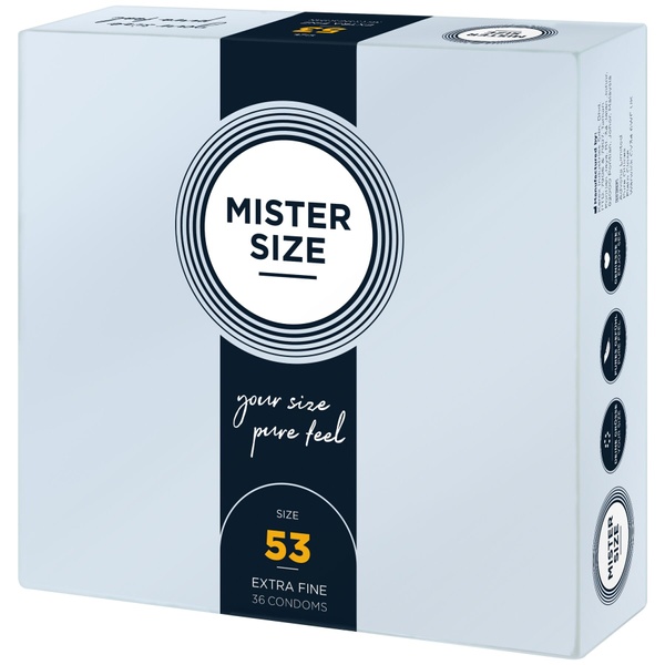 Презервативы Mister Size - pure feel - 53 (36 condoms), толщина 0,05 мм SO8051