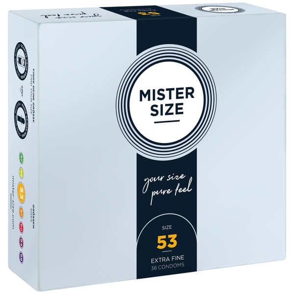 Презервативы Mister Size - pure feel - 53 (36 condoms), толщина 0,05 мм SO8051