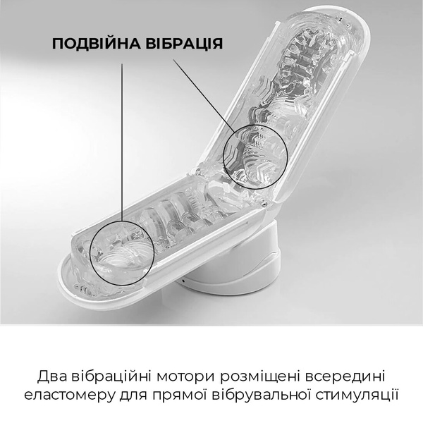 Вібромастурбатор Tenga Flip Zero Electronic Vibration White, змінна інтенсивність, розкладний Білий, SO2010 SO2010 фото