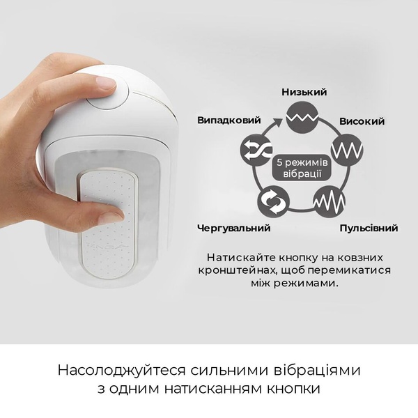 Вибромастурбатор Tenga Flip Zero Electronic Vibration White, изменяемая интенсивность, раскладной Белый SO2010 SO2010 фото