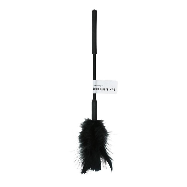 Мітелочка-лоскоталка Sex And Mischief - Feather Ticklers 7 inch Black, натуральне пір'я і пух LMOSO2184 фото