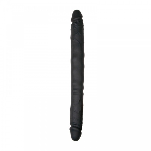 Фалоімітатор EasyToys Silicone double end dildo, Чорний