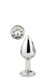 Dt21785 анальна пробка з каменем GLEAMING LOVE SILVER PLUG SMALL , DT21785