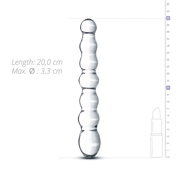 Стеклянный дилдо в виде бусин Gildo Glass Dildo No. 19 SO4419