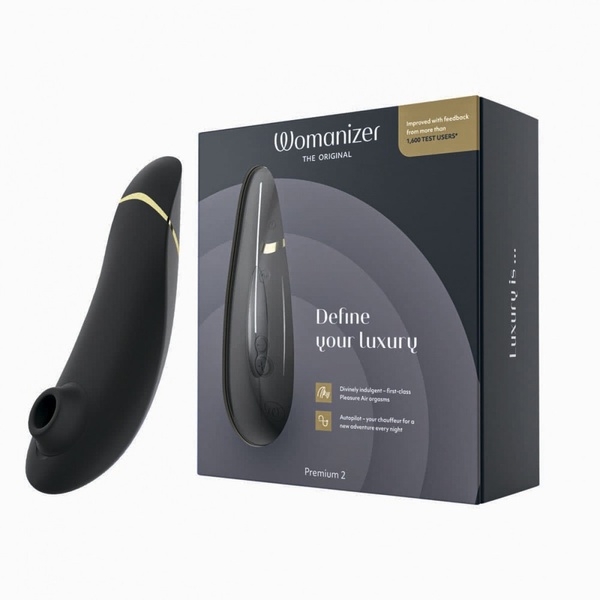 Вакуумний кліторальний стимулятор Womanizer Premium 2 BLACK , W44082