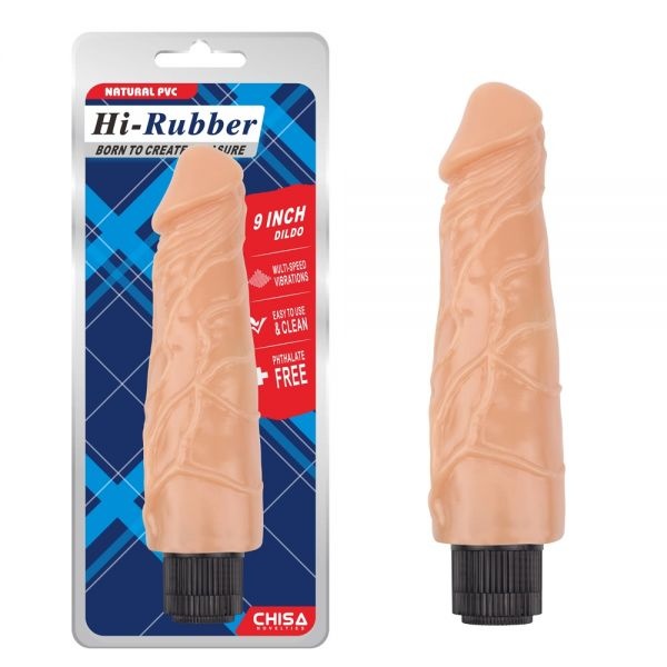 Вібромасажер Hi - Rubber Dildo, Flesh , CH15458