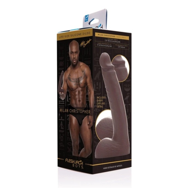 Фаллоимитатор реалистичный Fleshlight Fleshjack Boys Milan Christopher, коричневый, 23 см , FL12502