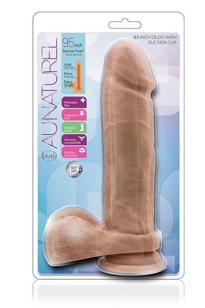 Фаллоимитатор с двойной плотностью AU NATUREL 9.5INCH DILDO MOCHA , T331228