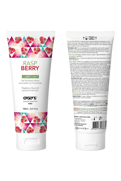 Їстівний лубрикант на водній основі EXSENS LUBRICANT RASPBERRY 100ML , T252357