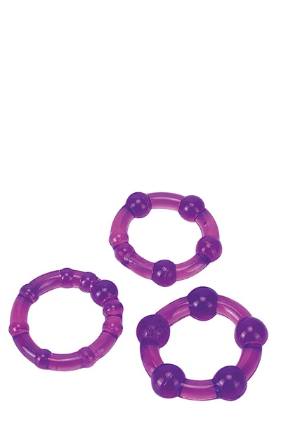 Набор эрекционных колец Ultra Soft & Stretchy Pro Rings, PURPLE , DT50640