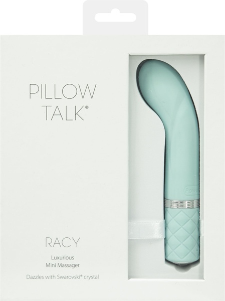 Роскошный вибратор Pillow Talk - Racy Teal с кристаллом Сваровски для точки G, подарочная упаковка Бирюзовый SO2720 SO2720 фото