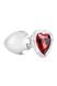 Скляна анальна пробка ADAM ET EVE RED HEART GEM GLASS PLUG LARGE , T840733