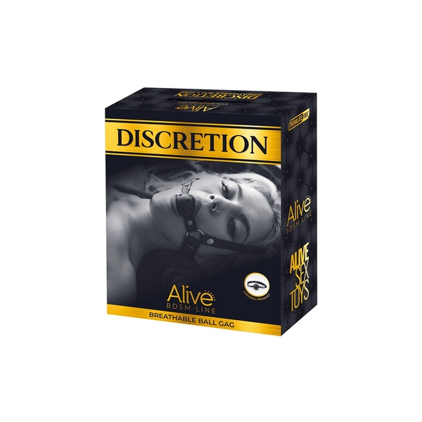 Повітропроникний кляп Alive Discretion Black , SO5997 SO5997 фото