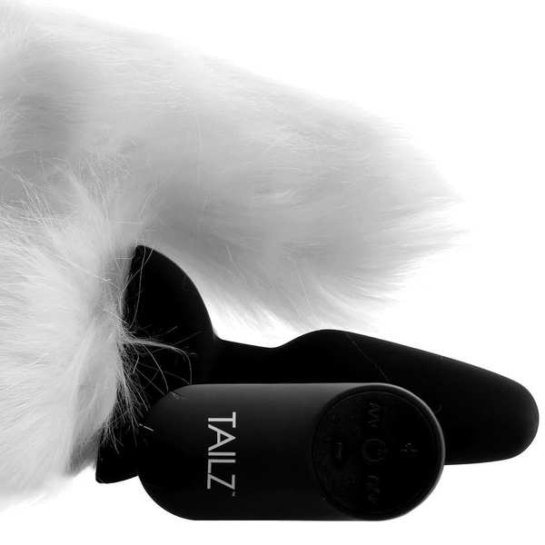 Анальна пробка Vibrating Anal Plug With Fox Tail з хвостом, М, 33765 / AG188