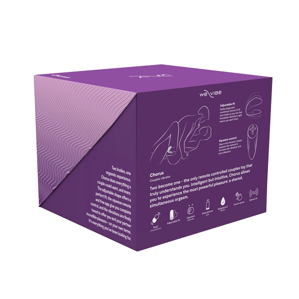 Смарт-вібратор для пар We-Vibe Chorus Purple, сенсорне керування вібраціями стисненням пульта , SO6923 SO6923 фото