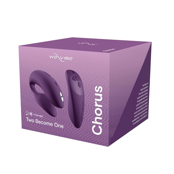 Смарт-вібратор для пар We-Vibe Chorus Purple, сенсорне керування вібраціями стисненням пульта , SO6923 SO6923 фото