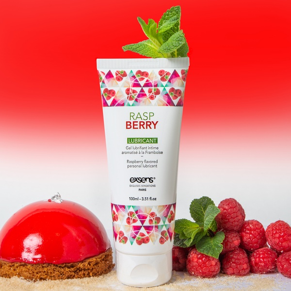 Їстівний лубрикант на водній основі EXSENS LUBRICANT RASPBERRY 100ML , T252357