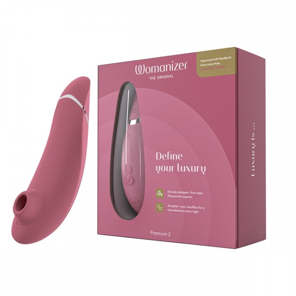 Вакуумний кліторальний стимулятор Womanizer Premium 2 Respberry , W44081