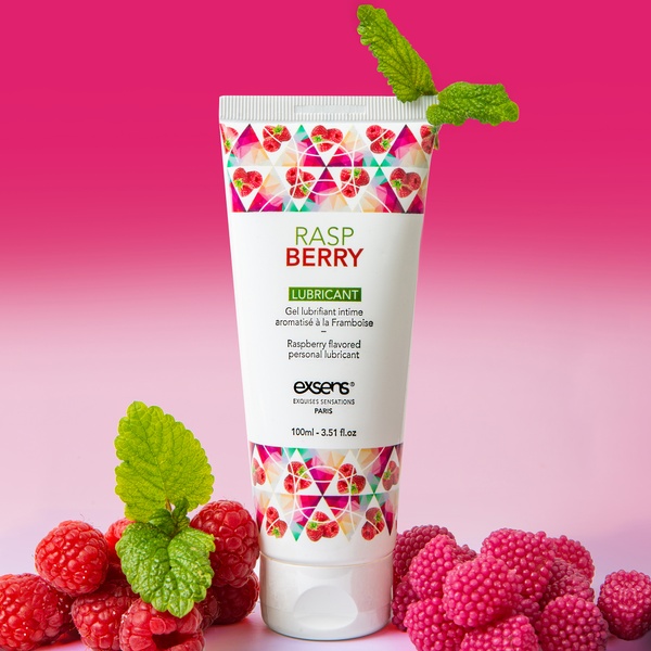 Їстівний лубрикант на водній основі EXSENS LUBRICANT RASPBERRY 100ML , T252357