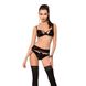 Комплект белья Passion Exclusive TONYA SET L/XL, black, трусики, лиф, пояс для чулок Черный PS24110 PS24110 фото 1