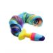 Анальная радужная пробка XR brands Rainbow Unicorn Anal Plug With Tail с хвостом , 03627 / AG361