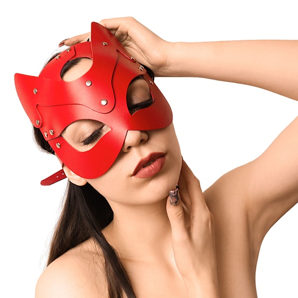 Маска Кішечки Art of Sex - Cat Mask, Красный , SO7769 SO7769 фото