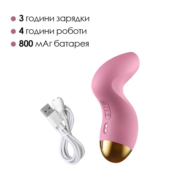 Вакуумний кліторальний стимулятор Svakom Pulse Pure Pale Pink, 5 режимів, 5 інтенсивностей у кожному , SO6993 SO6993 фото