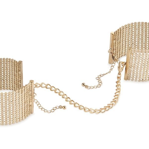 Наручники Bijoux Indiscrets Desir Metallique Handcuffs - Gold, металеві, стильні браслети Золотистий, SO2664 SO2664 фото