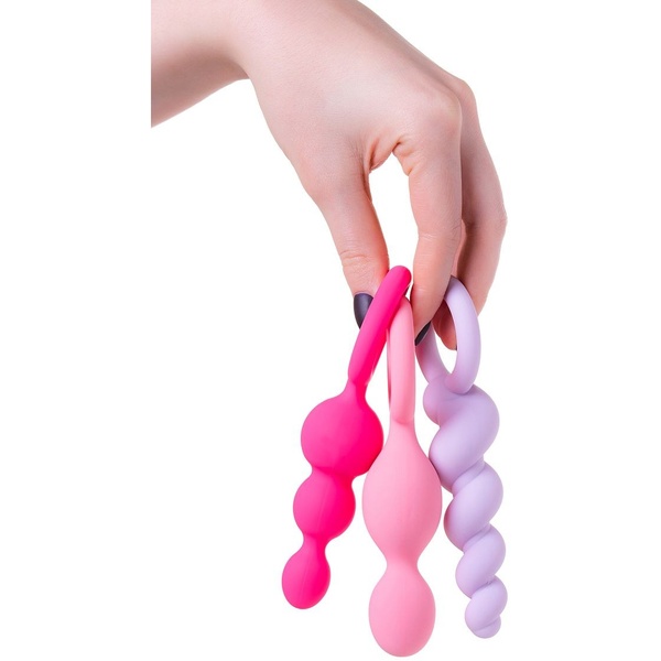 Набор анальных цепочек Satisfyer Booty Call (set of 3) (Colored) , T360913