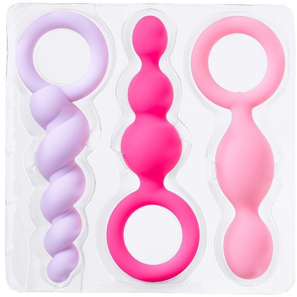 Набор анальных цепочек Satisfyer Booty Call (set of 3) (Colored) , T360913