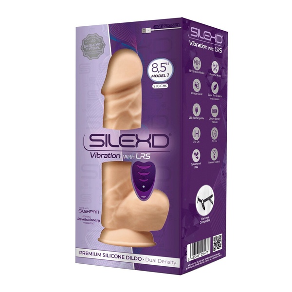 Фалоімітатор з вібрацією SilexD Norman Vibro Flesh (Model 1 size 8,5") + LRS, діаметр 5 см , SO8208 SO8208 фото