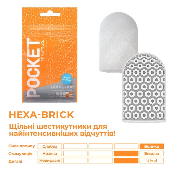 Мастурбатор TENGA Pocket Hexa-Brick SO5597 SO5597 фото