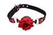 Кляп з трояндою Master Series: Eye-Catching Ball Gag With Rose, чорно-червоний , SO8794 SO8794 фото 1