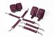 Набір для БДСМ 3 в 1 Feral Feelings BDSM Kit 3 Burgundy, burgundy, наручники, поножі, хрестовина , SO8271 SO8271 фото 1