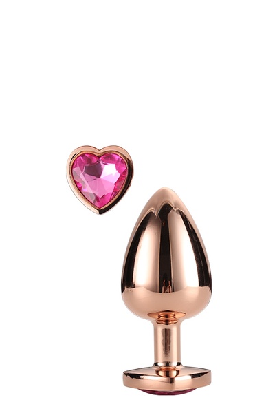 DT21789 Анальная пробка с сердцем GLEAMING LOVE ROSE GOLD PLUG SMALL , DT21789