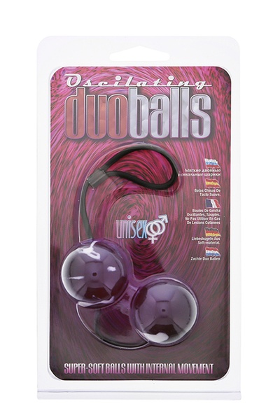 Вагинальные шарики Marbelized DUO BALLS, PURPLE , DT50503