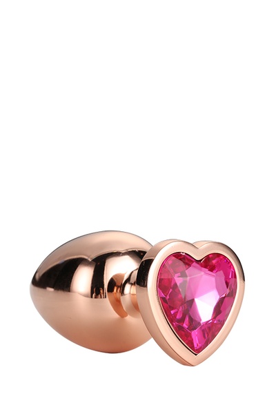 Dt21789 анальна пробка з серцем GLEAMING LOVE ROSE GOLD PLUG SMALL , DT21789